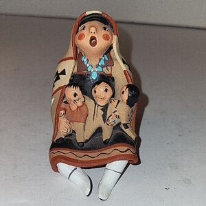 Native American Jemez Pueblo New Mexico Mary Lucero Storyteller Signed